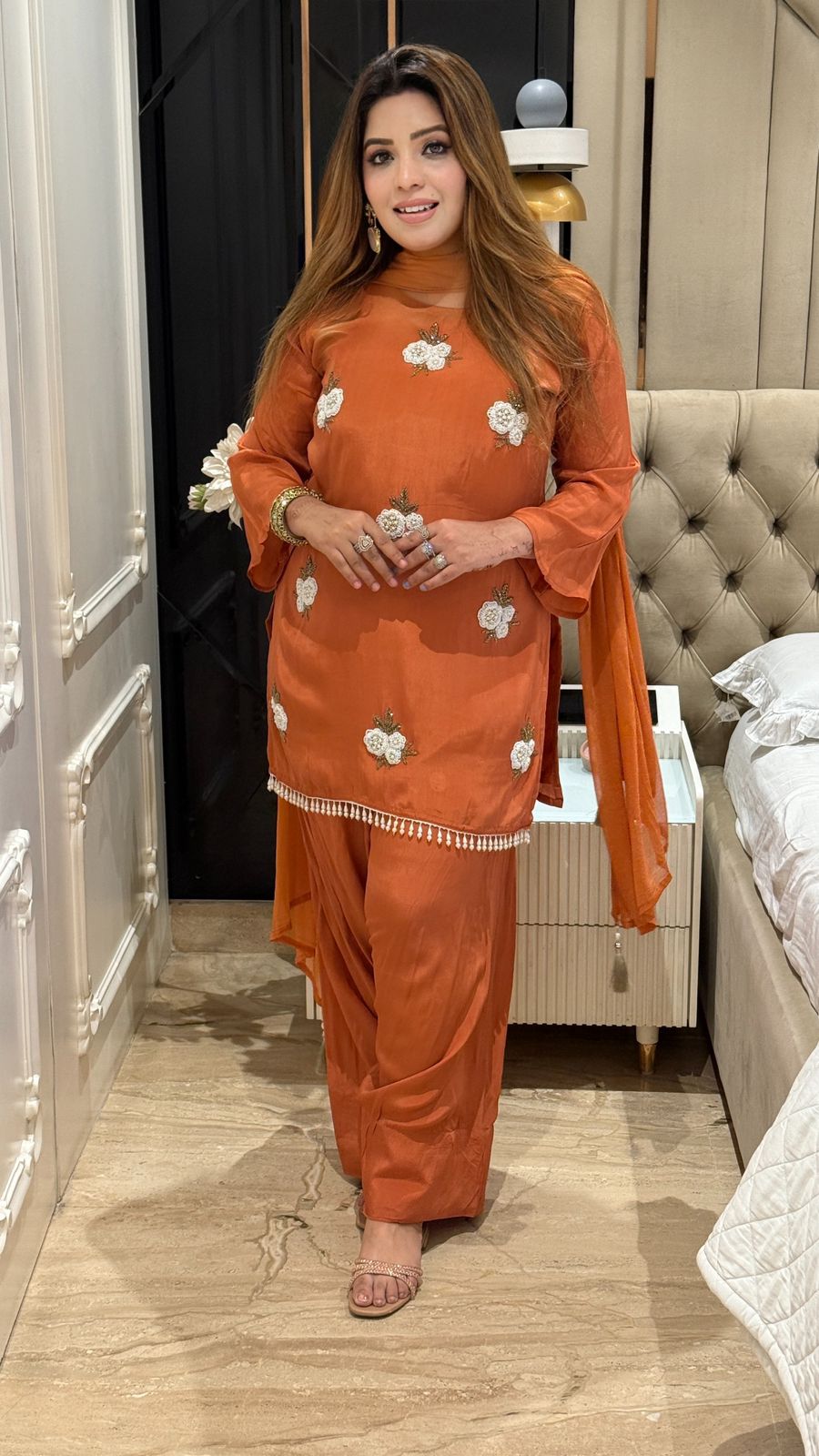 Mehvira Suit Set- Orange